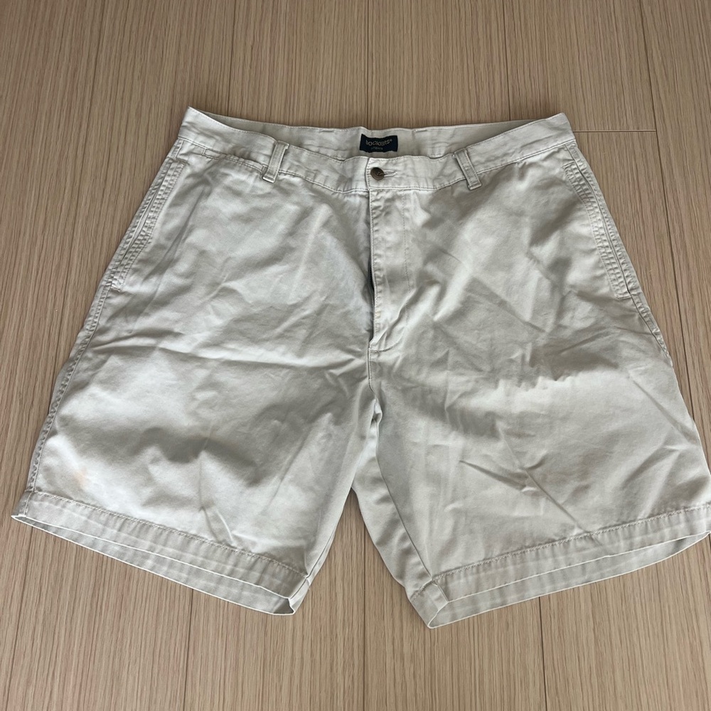 Dockers Men's Light Khaki Flat-Front Shorts